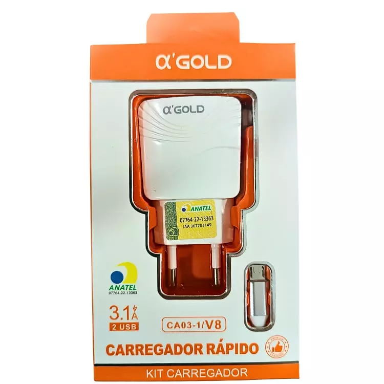 CARREGADOR GOLD 3.1A CA03-1 V8