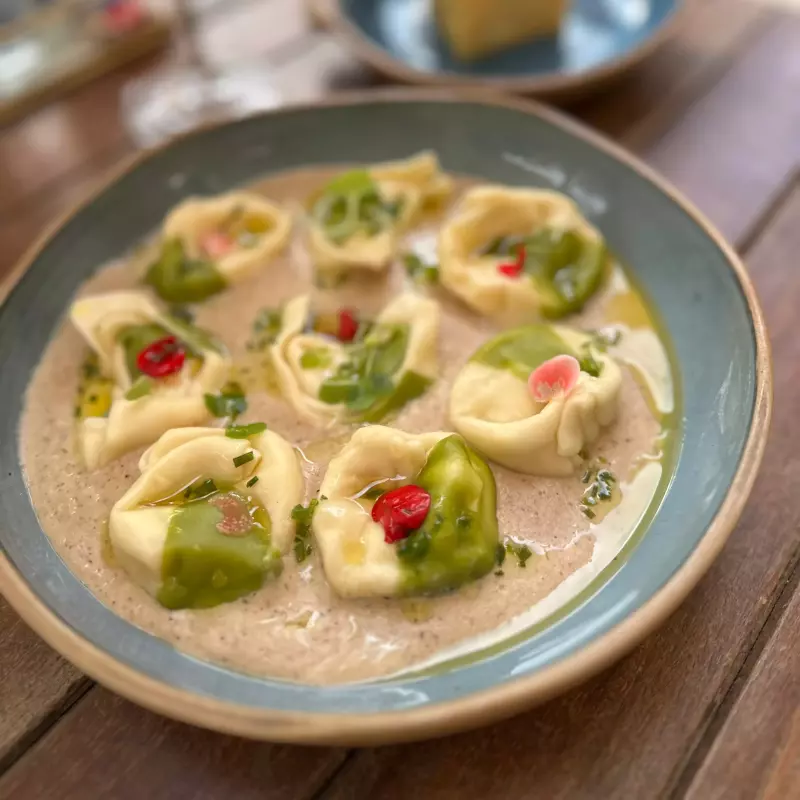 Agnolotti de alho poró