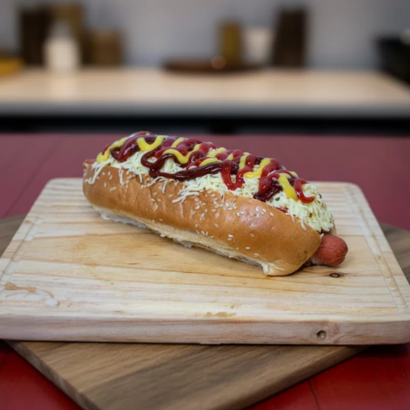 Perro caliente con todo