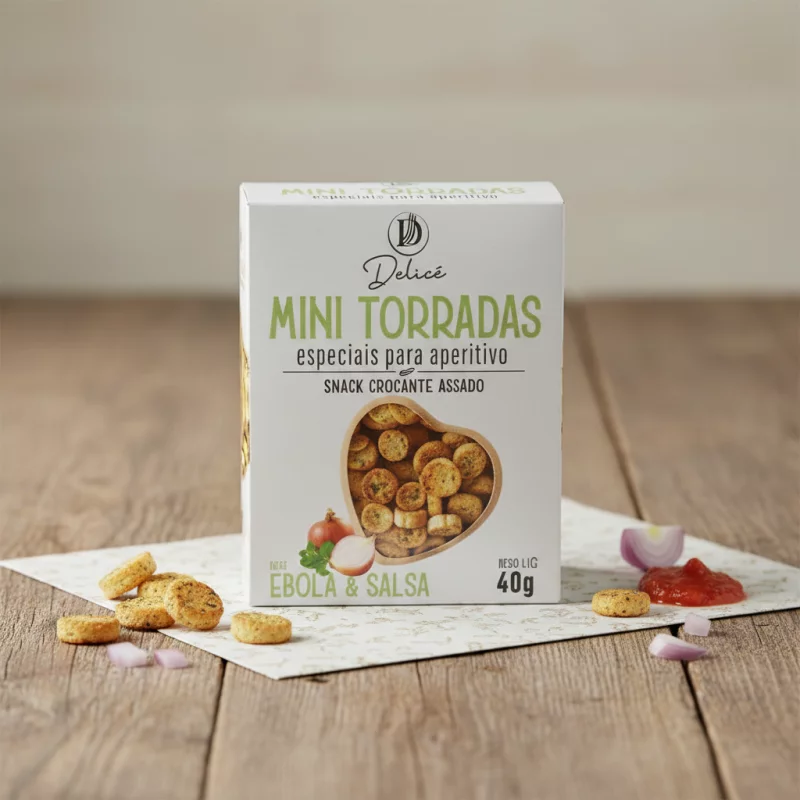 Mini torradas Cebola e Salsa