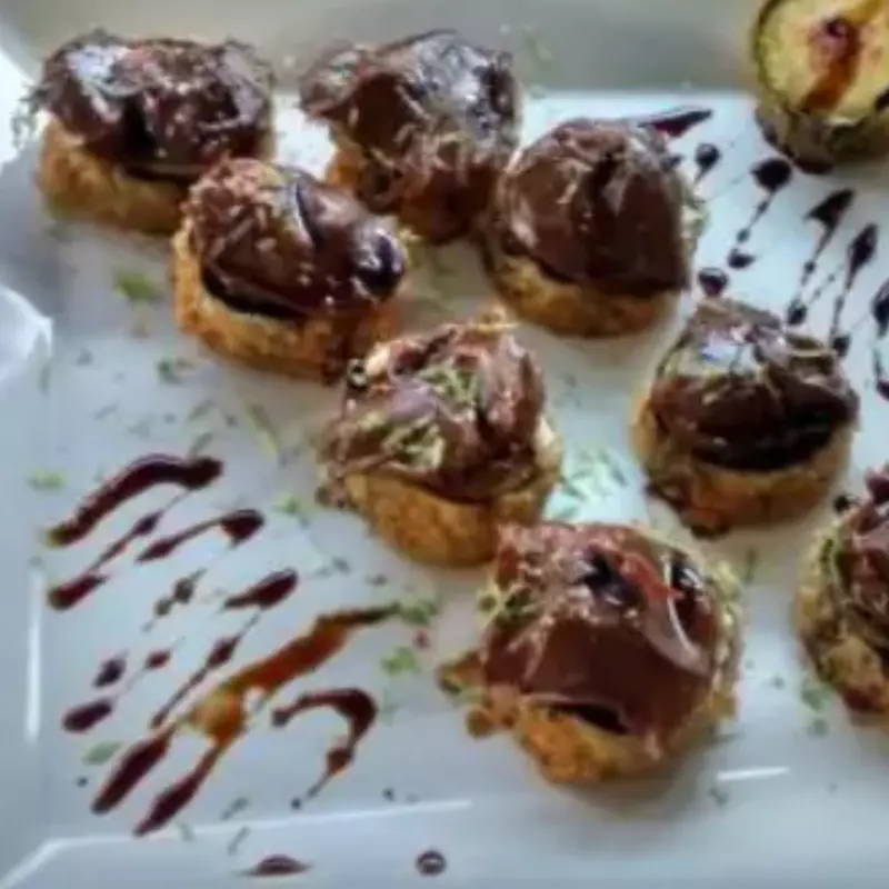 Banana e chocolate de avelã