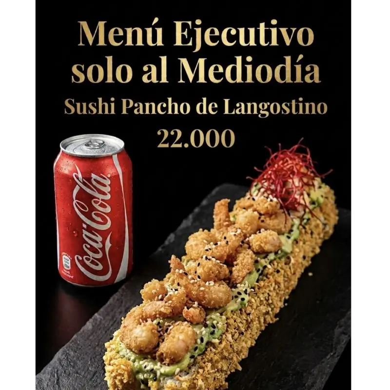 PANCHO sushi langostinos+ Coca Cola