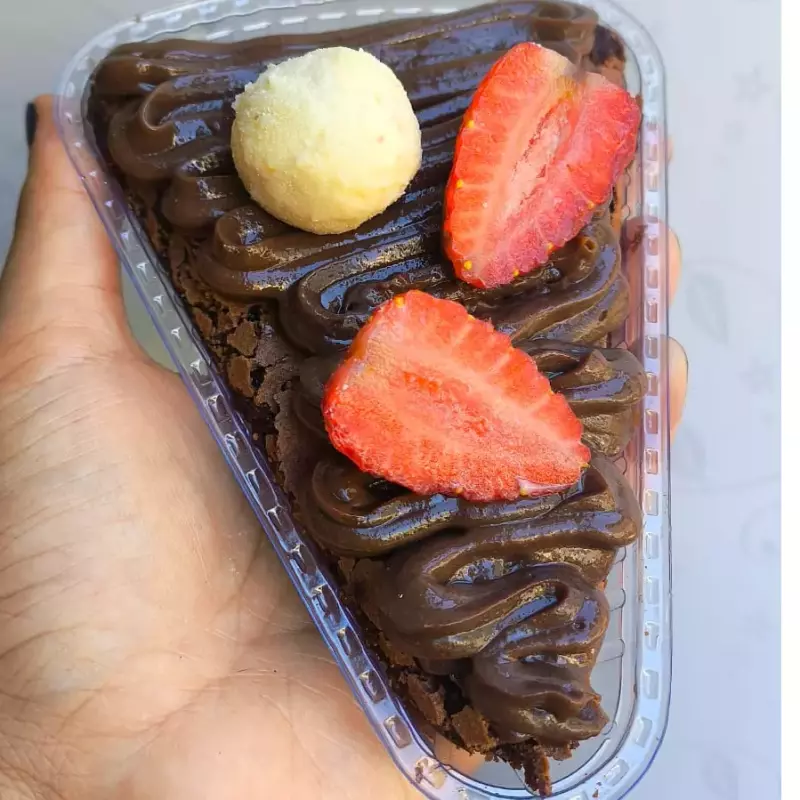 Fatia de Brownie Brigadeiro