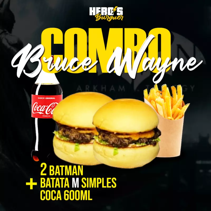 COMBO BRUCE WAYNE + COCA 600ml