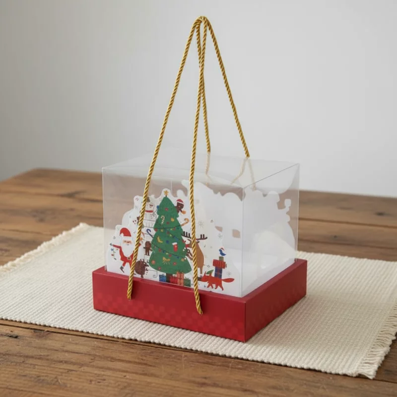 1269 CAJA DE ACETATO DE NAVIDAD