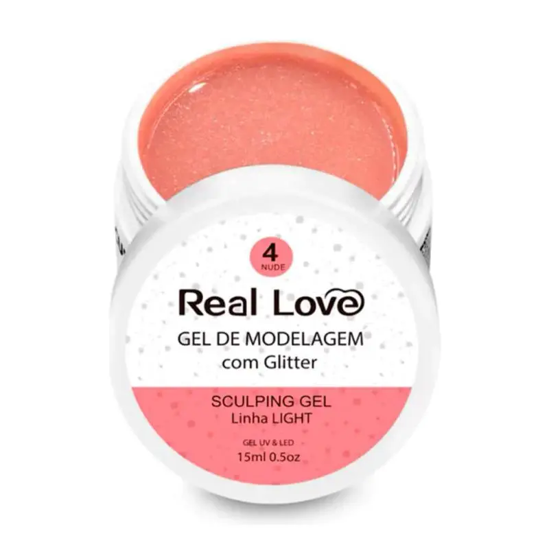 Gel  Real Love 4 Nude C/Glitter
