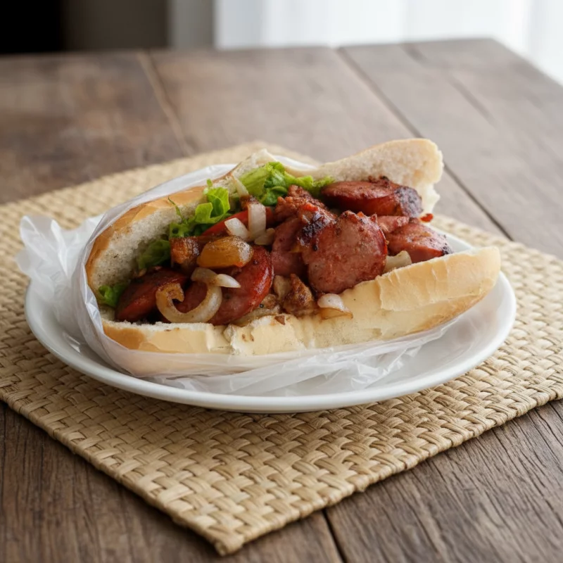 Pão com Linguiça ou Pernil