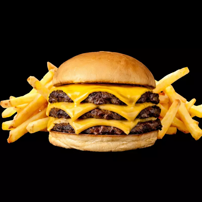 Cheeseburger + Papas Fritas