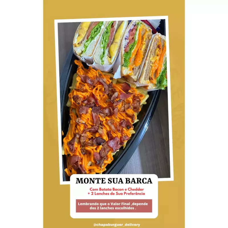 BARCAS COM CHEDDAR BACON