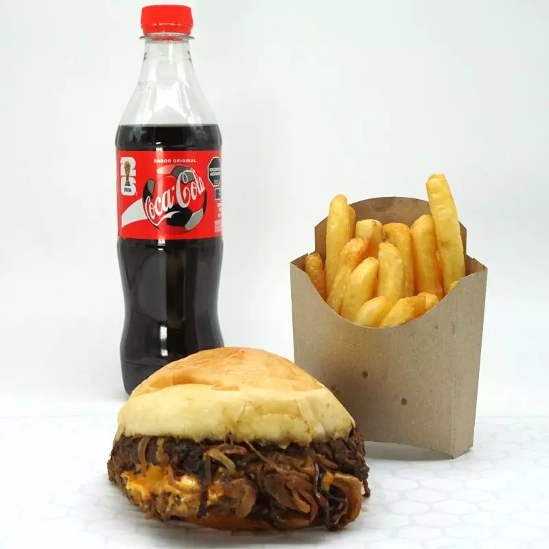 Combo oklahoma Doble + papas +bebida