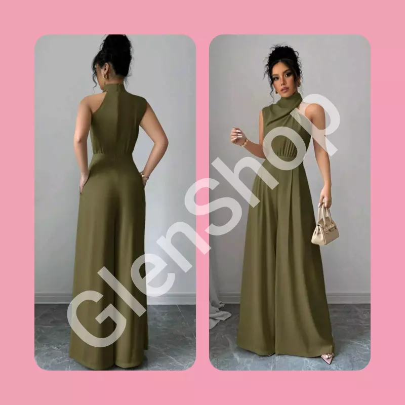 Mono pierna ancha sin mangas verde