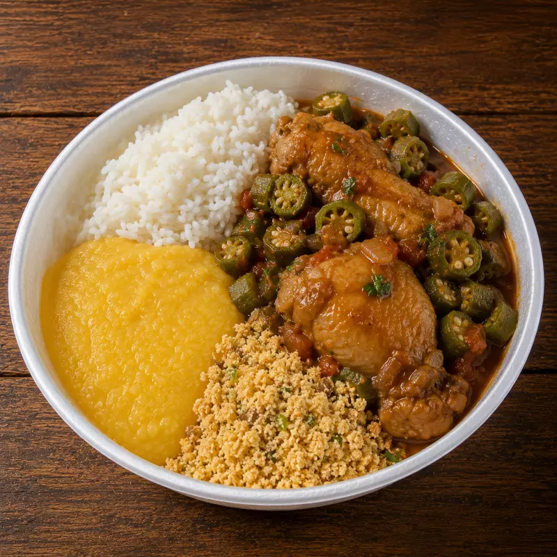 Frango com quiabo