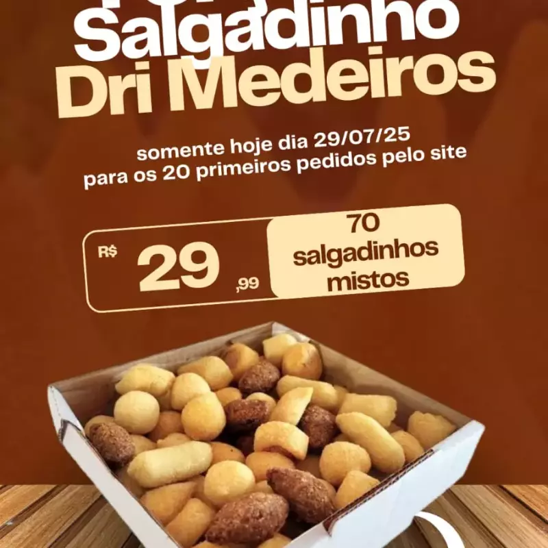70 Salgados mistos