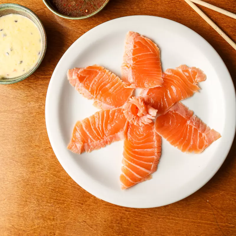 Carpaccio de salmão 6 fatias