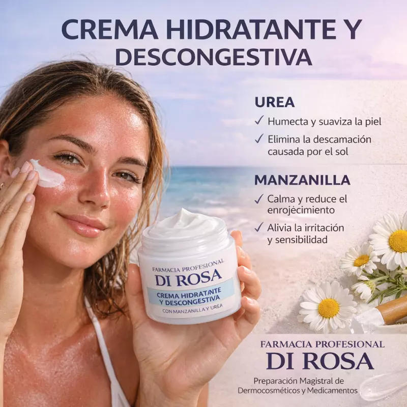 Crema hidratante y descongestiva