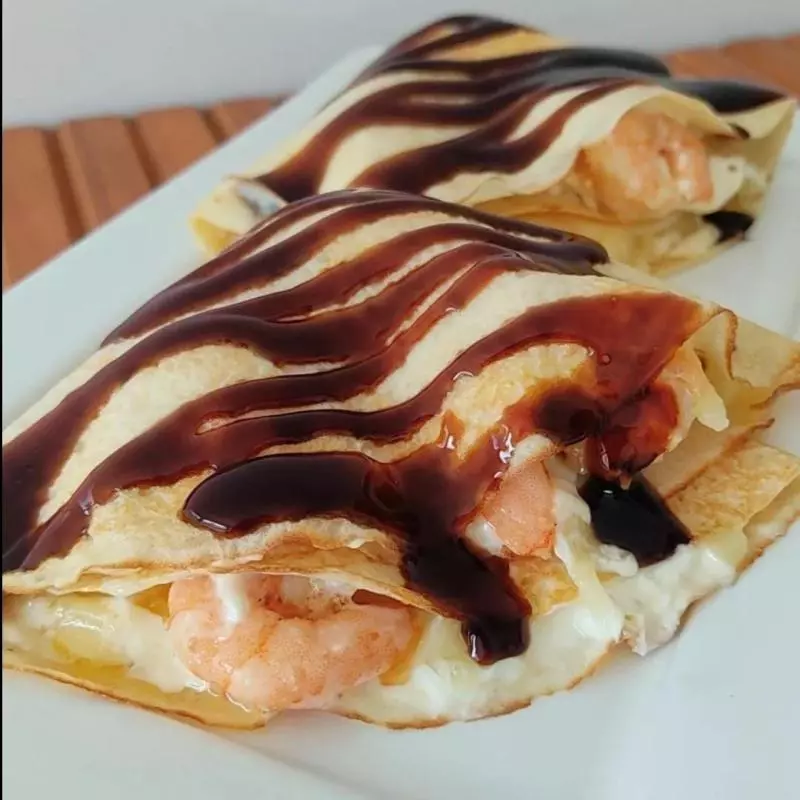Crepe de camarão