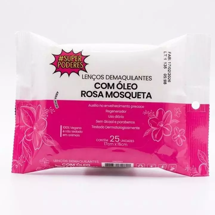 LENÇO COM ÓLEO DE ROSA MOSQUETA