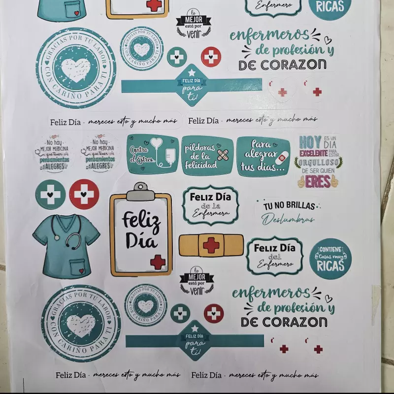 Hoja pretroquelada enfermero