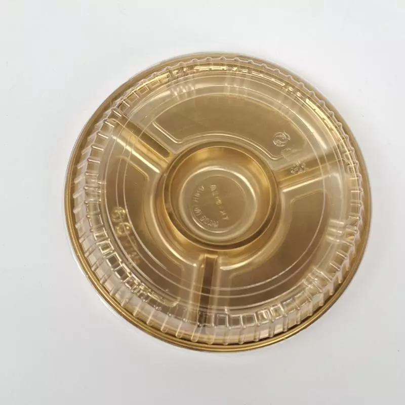 Contenedor coca redondo dorada