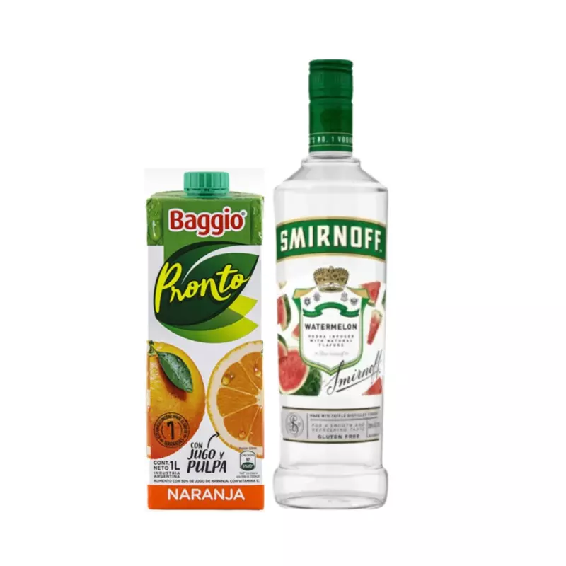 Smirnoff Watermelon + Baggio Naranja