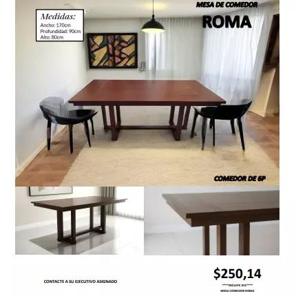 MESA DE COMEDOR ROMA