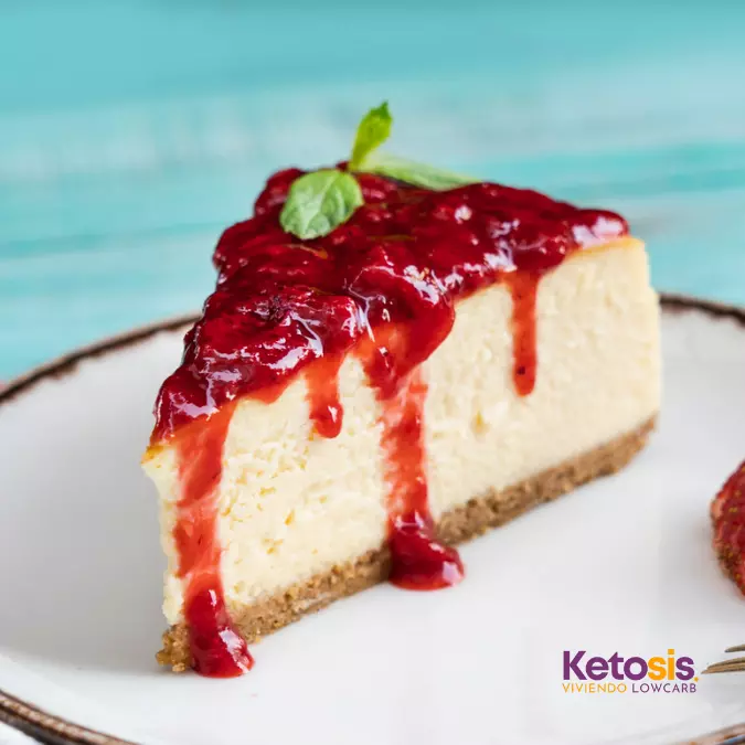 Cheesecake Fresa Keto (porción)