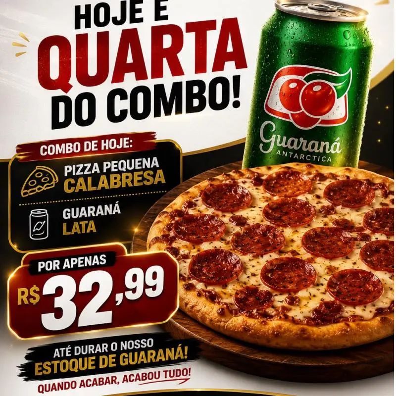 COMBO Pizza P calabresa+Guarana lata