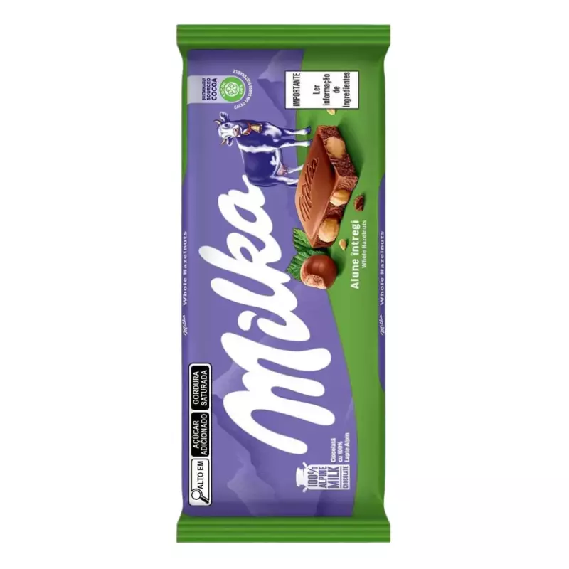 CHOCOLATE MILKA WHOLE NUTS 100GR