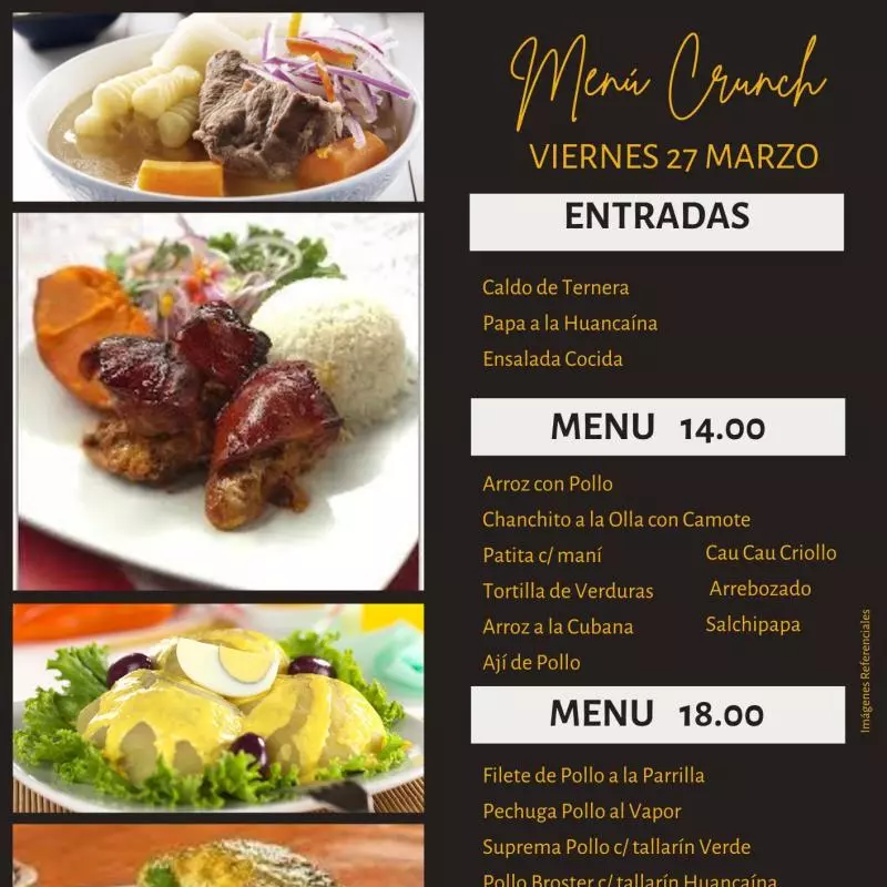 Menú 18.00 soles