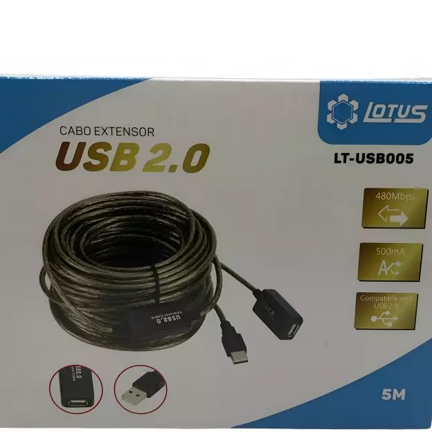 CABO EXTENSOR USB2.0 LOTUS LT-USB005