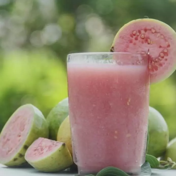 Suco natural 300ml goiaba c/ leite