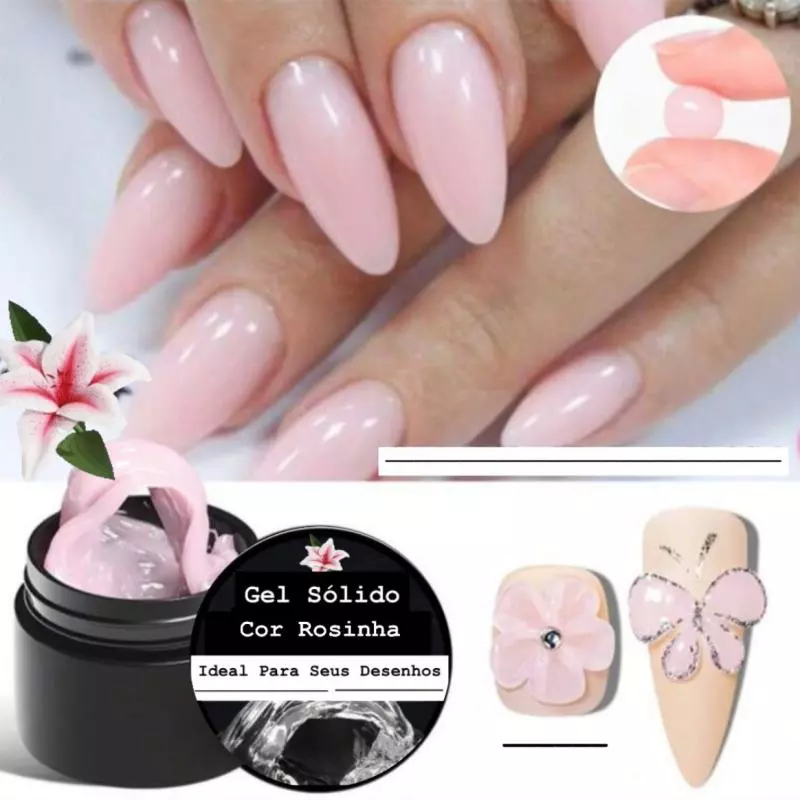 Mini Gel Solido 8ml Cor Rosinha