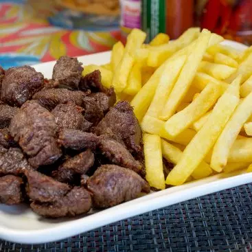 Isca de carne de sol c/fritas