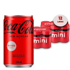 Mini Lata Coca-Cola ZERO 220ml C/12