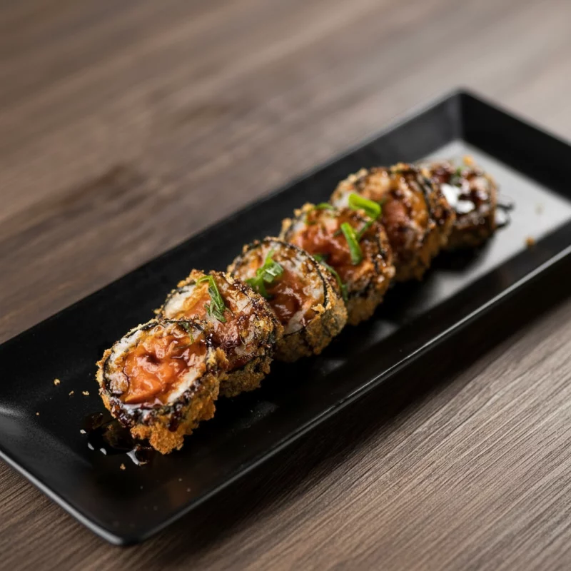 Hot Roll com Kimuchi e Alho Frito