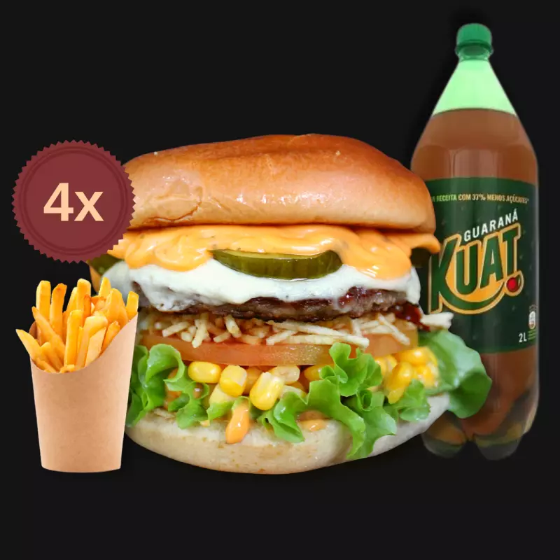 Comb Família BURGER 37(REFRI GRATIS