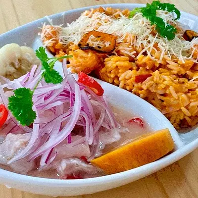 Duo Arroz con Mariscos + Ceviche