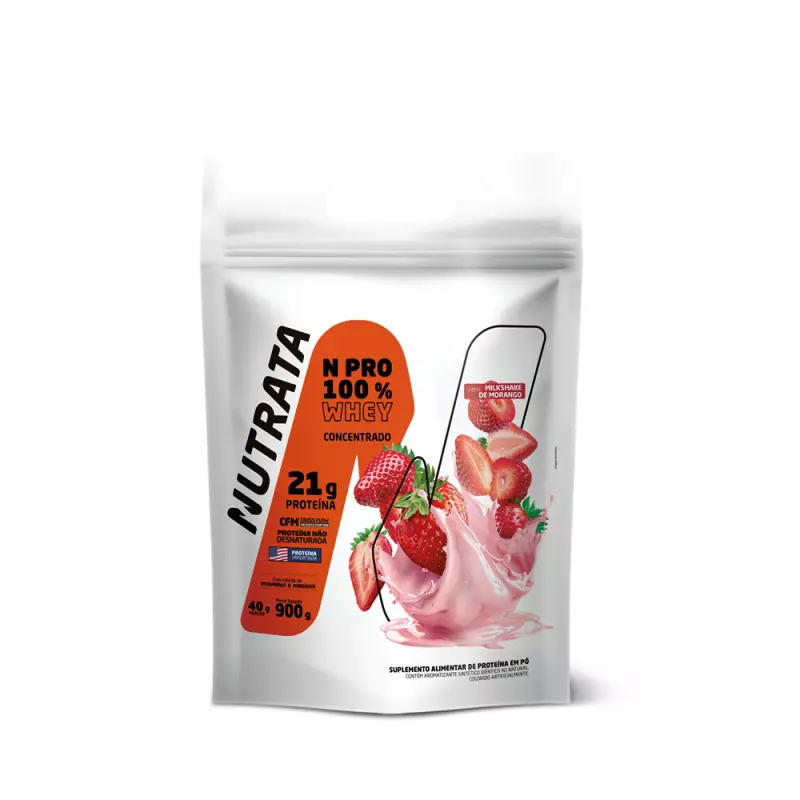 NUTRATA N PRO WHEY MORANGO 900G
