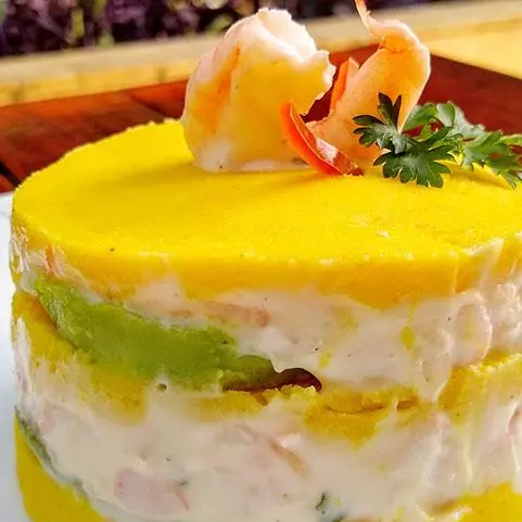 Causa Doble de Camarones