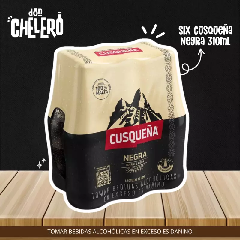 SIX CUSQUEÑA NEGRA 310ML BOT.NORET.