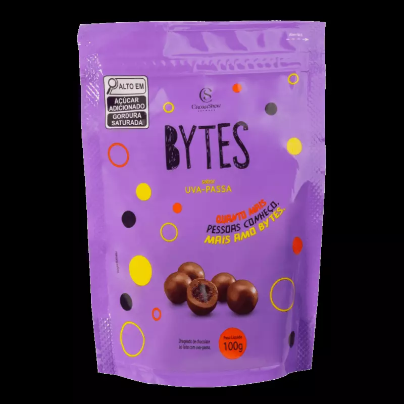 Bytes choc. ao leite passas 100g