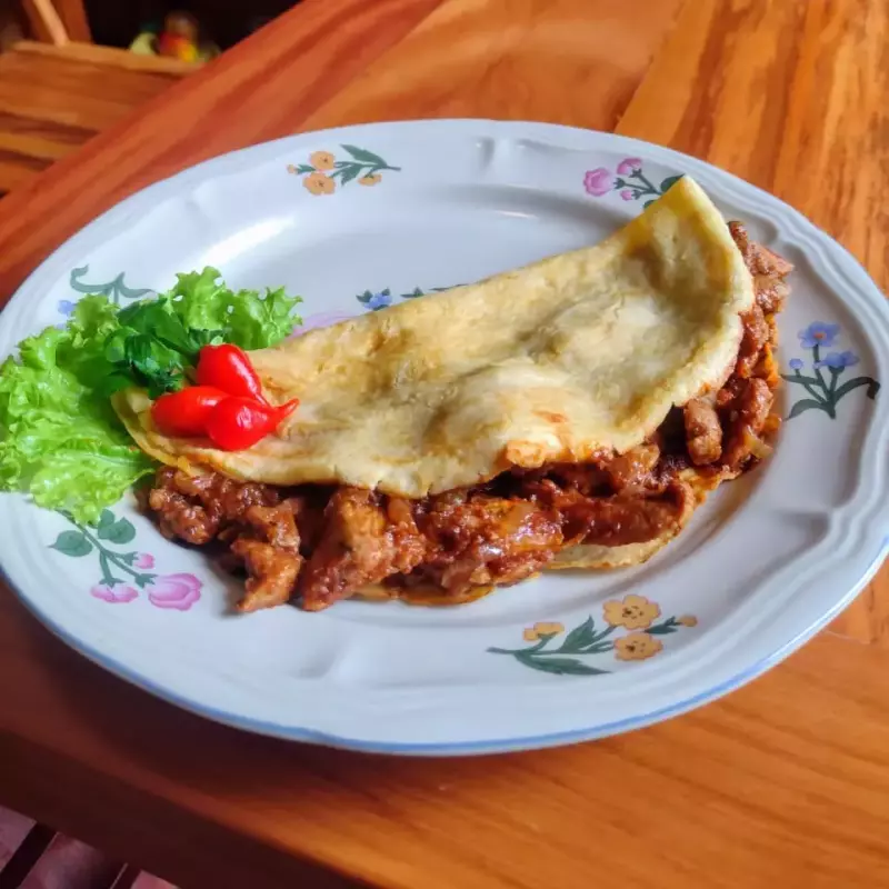 CREPIOCA PERNIL AO BARBECUE