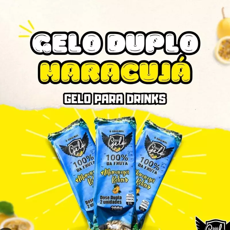 Gelo saborizado maracujá 200g