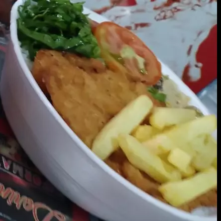 Filé de Frango à milanesa Com 🍟