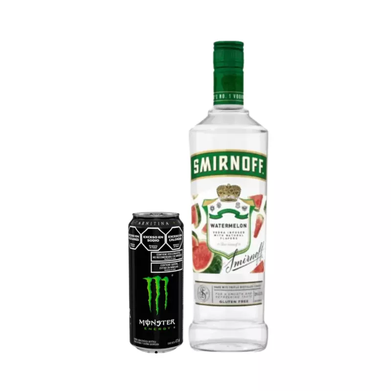 Smirnoff Watermelon + Monster Negro