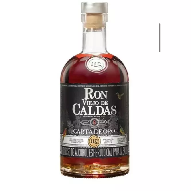 Ron viejo de caldas carta de oro 8añ