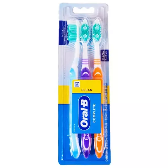 3 CEPILLOS ORAL B CLEAN COMPLETE