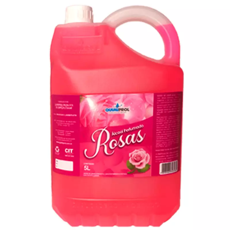 Álcool Perfumado Rosas 5L QUIMIPROL