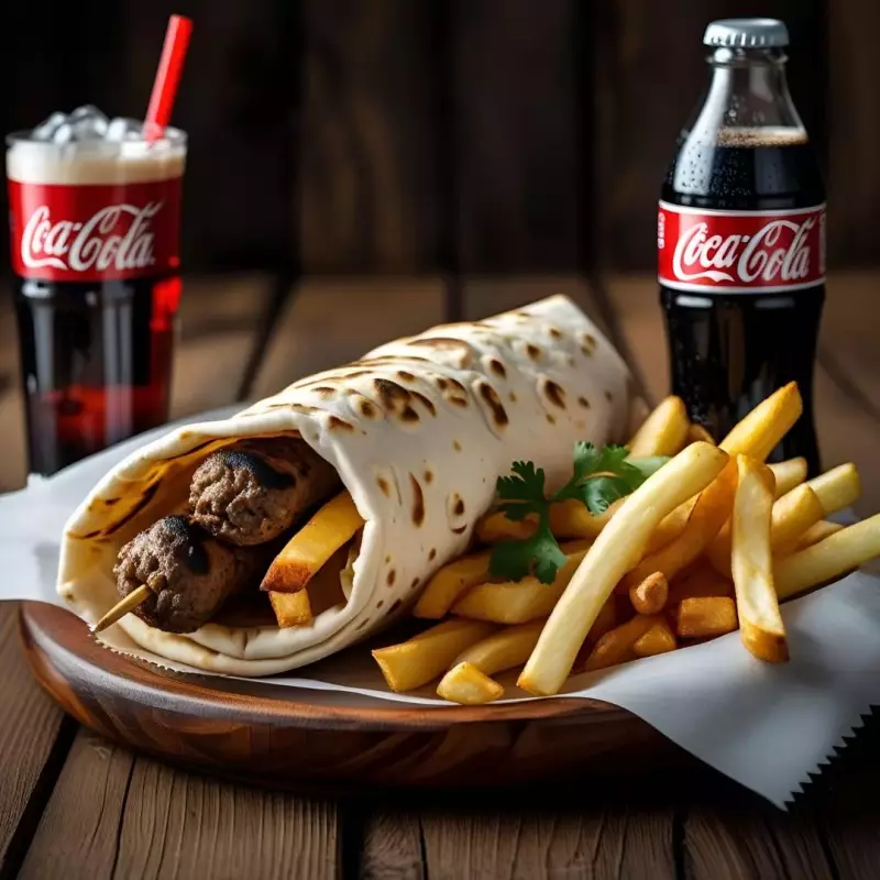 Trio pita soujouk (salchicha res)