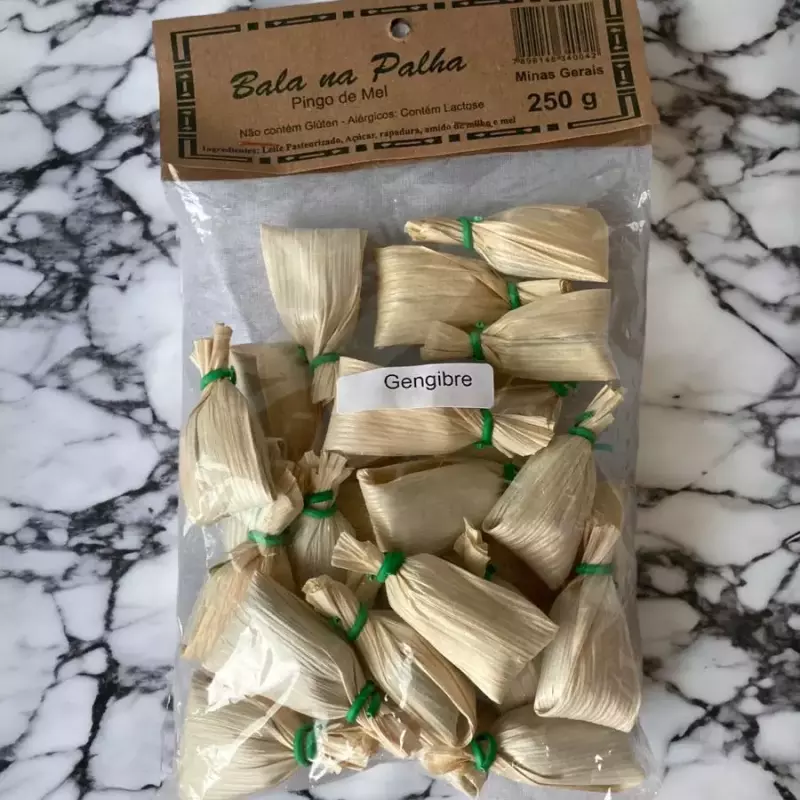 Balas na palha sabor gengibre